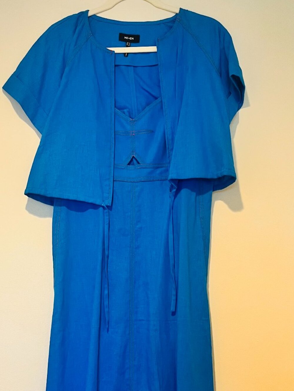me+em size 8 thin strap dress with matching jacket